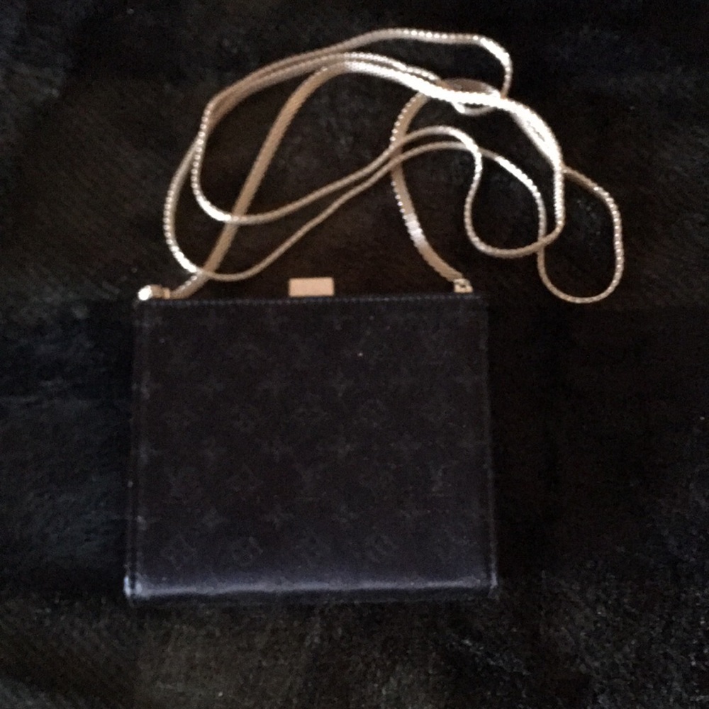 Perfect Condition Never Used Louis Vuitton MM Ange Satin Handbag In Black